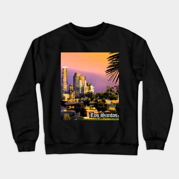 Los Santos Sunset @ GTA San Andreas Crewneck Sweatshirt by MgT510